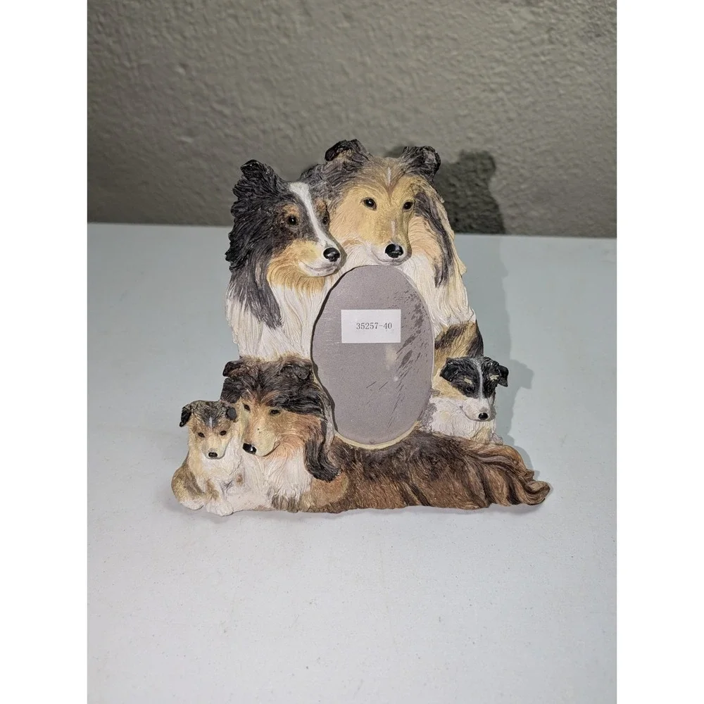 Collie‎ or Sheltie Dog Picture Photo Frame Black With 3D Effect Design 3.5